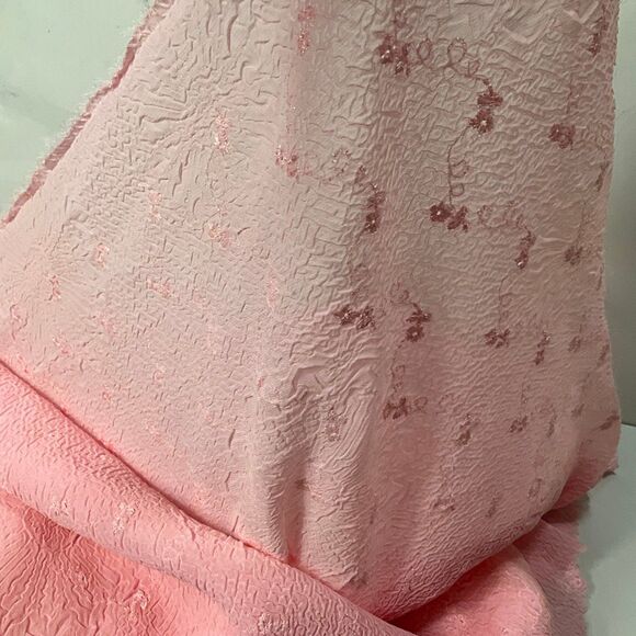 Semi Sheer Embroidered Fabric 4 yard Lot - Picture 3 of 4